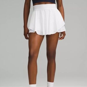 Lululemon Court Rival High-Rise Skirt Mesh in White - Size 14
